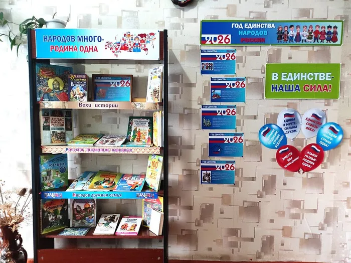 Книжная выставка к Году единства народов России