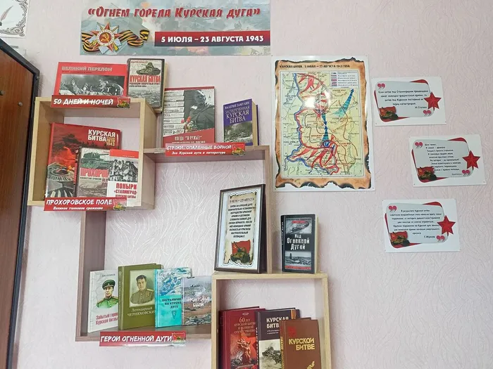 Книжная выставка о Курской битве